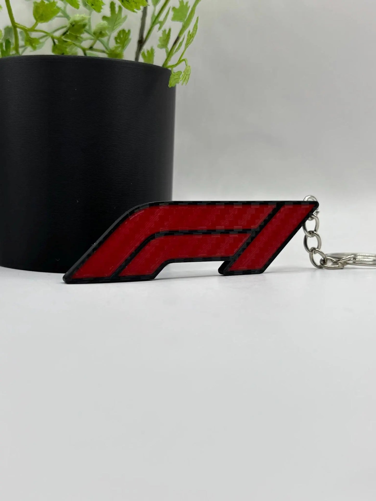 Porte-Clé F1 - Logo Formule 1 avec Finition Carbone - IKO 3D Shop