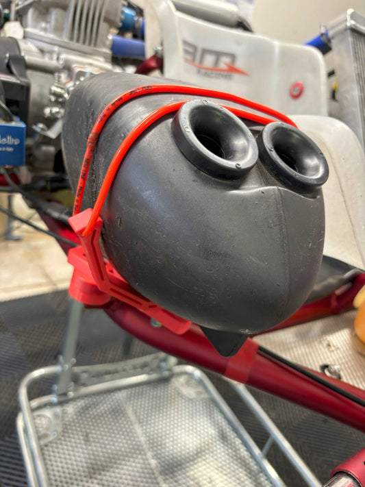 Support boite à air karting X30 et KZ125 avec cale de réhausse