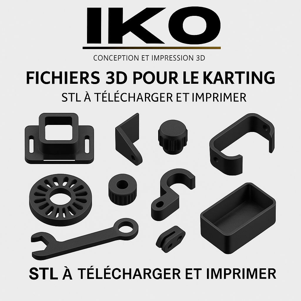 Imprimez vous-même vos pièces karting grâce à nos fichiers STL - IKO 3D Shop