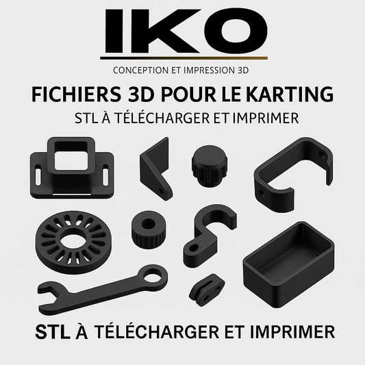 Imprimez vous-même vos pièces karting grâce à nos fichiers STL - IKO 3D Shop
