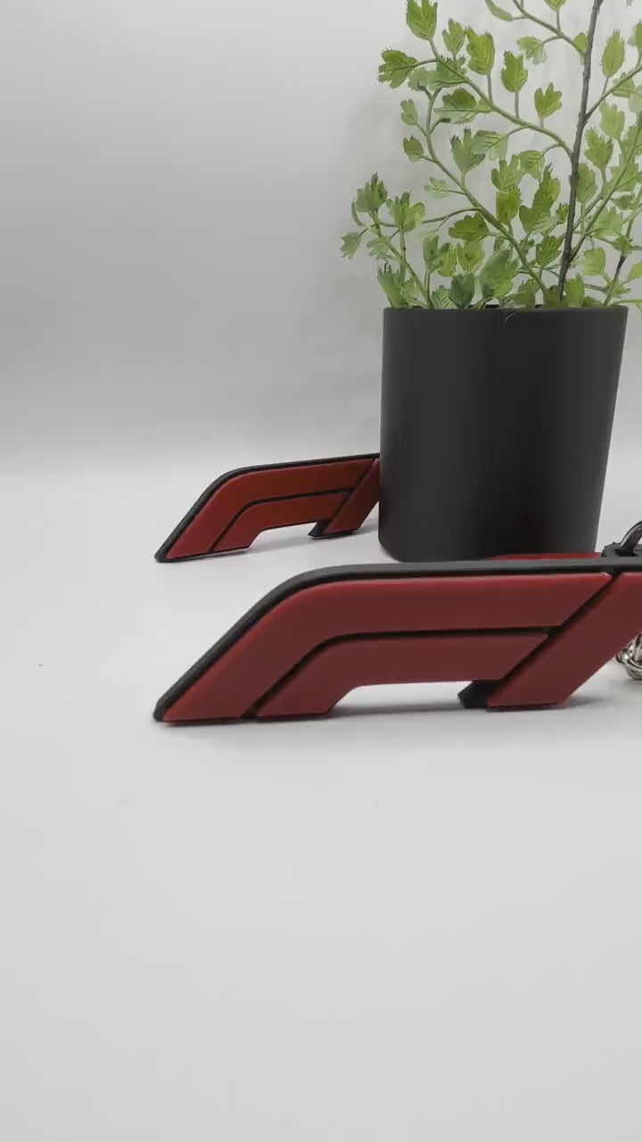 Porte-clé F1  | Logo Formule 1 en Impression 3D  | Accessoire Unique pour Fans de Course